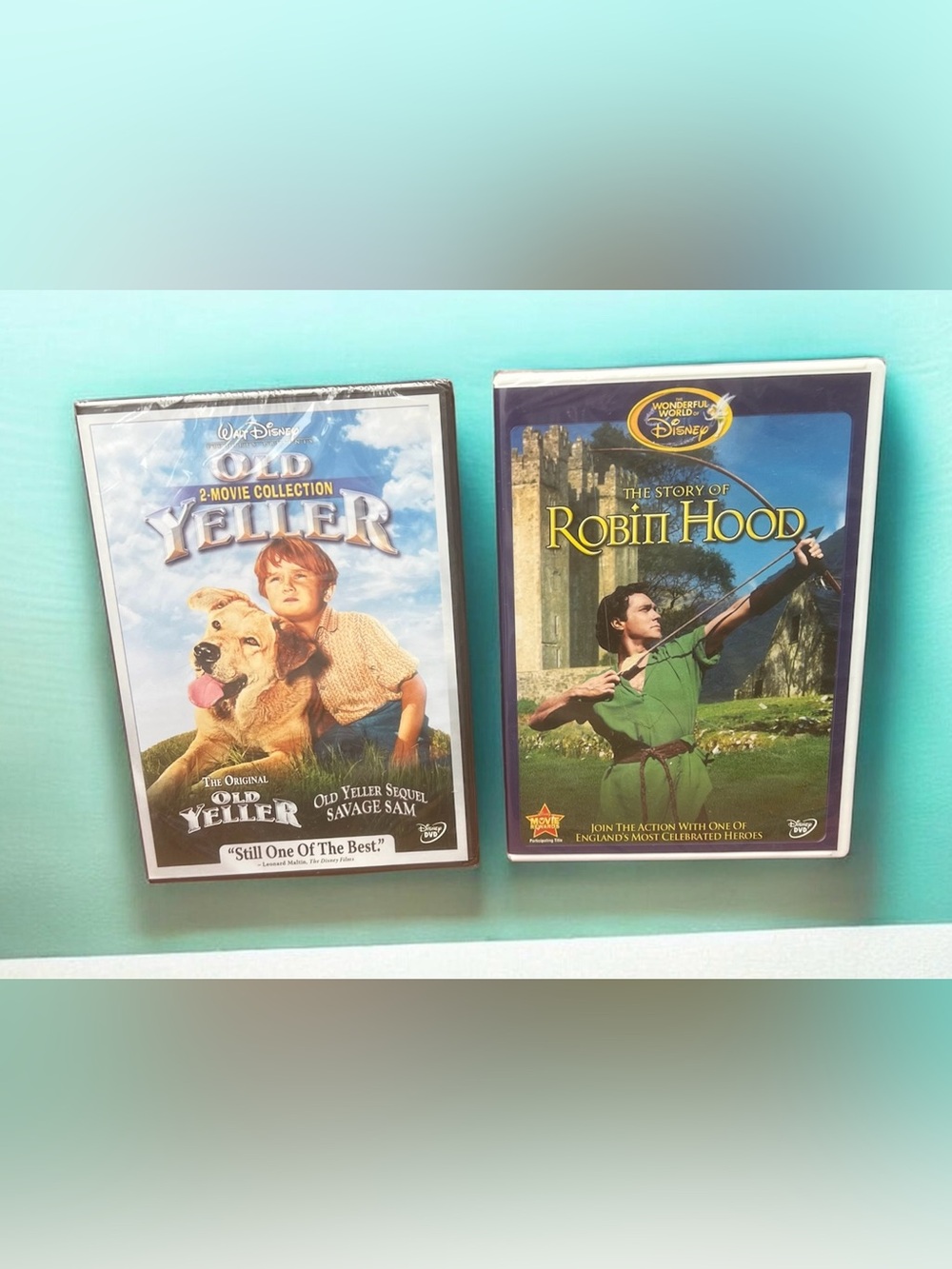 Disney DVD Lot of 2 – Old Yeller 2-Movie Collection & The Story of Robin Hood
